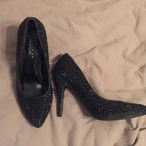 Black Sequin heels